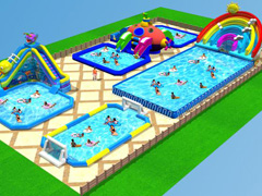 Inflatable Water Slide Park On 